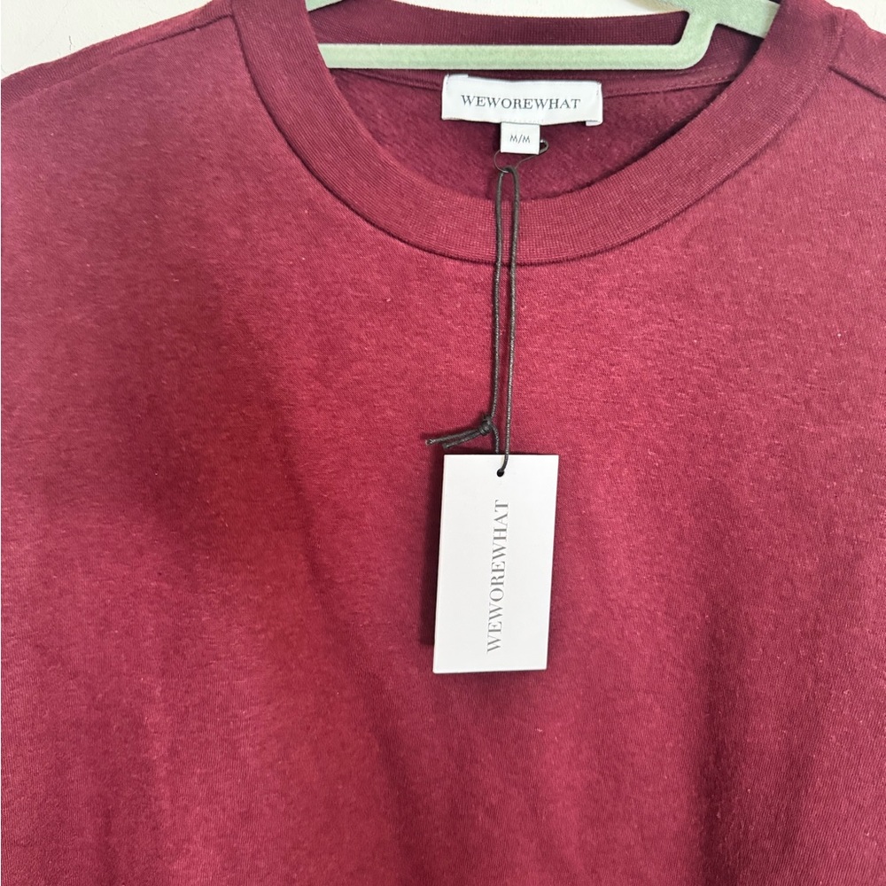 WeWoreWhat Burgundy Crewneck Sweatshirt - Picture 4 of 5